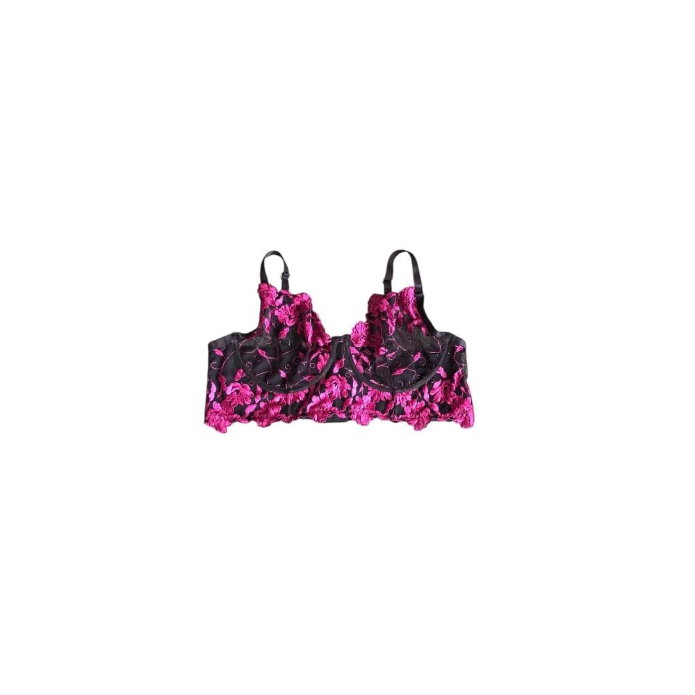 Torrid Black and Purple Lace Bralette